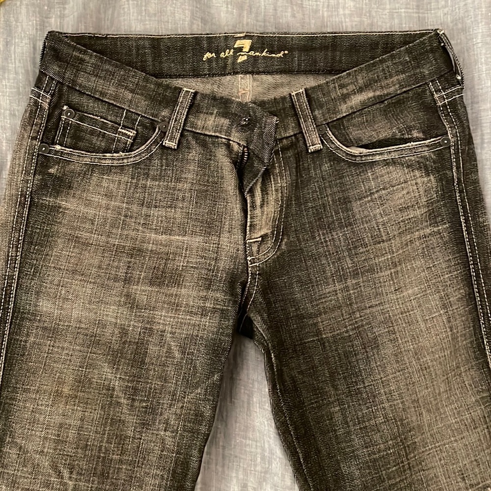 Seven For All Mankind A-pocket black flare jeans